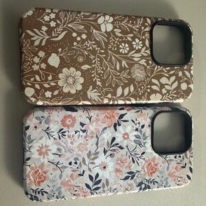 2 iPhone 14 Pro max floral cases